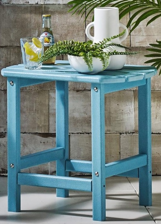 Norman Outdoor Side Table - Aqua | Harvey Norman
