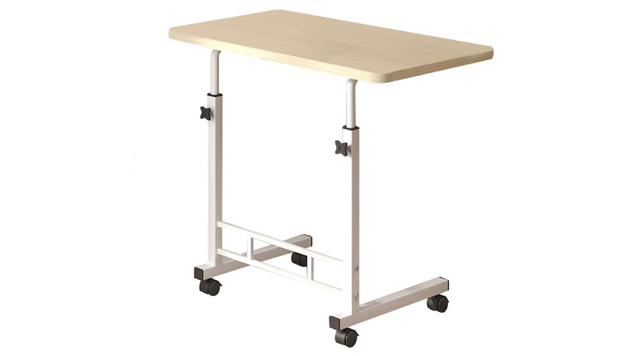 SOGA 40 x 80cm Movable Bedside Student Computer Table - White Maple