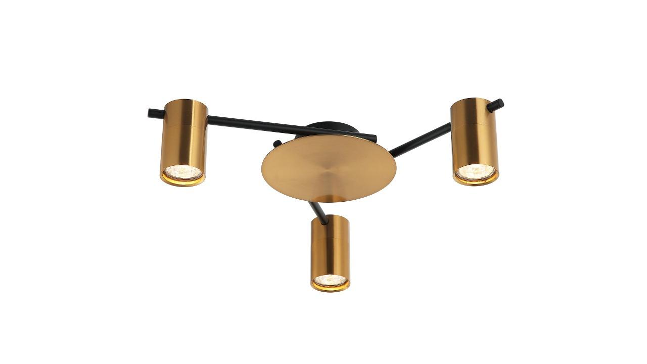 CLA Tache 3 light Adjustable Interior Ceiling Spot Light - Brass