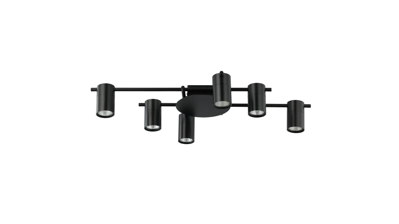 CLA Tache 6 light Adjustable Interior Ceiling Spot Light - Black