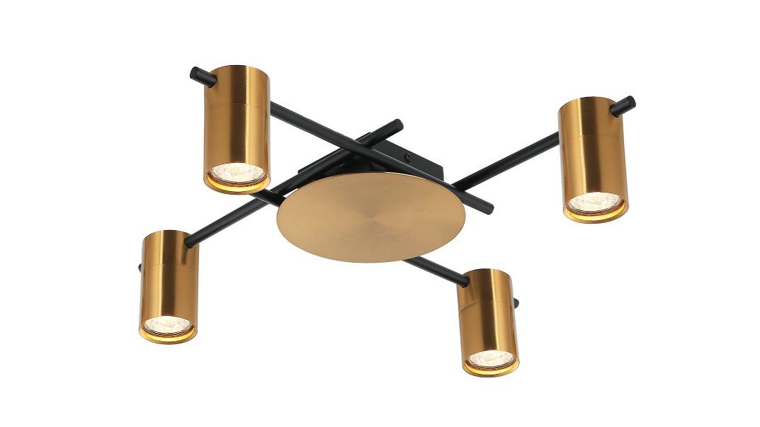 Tache Interior Ceiling Adjustable Spot Light GU10 X 4 Brass OD520mm H120mm