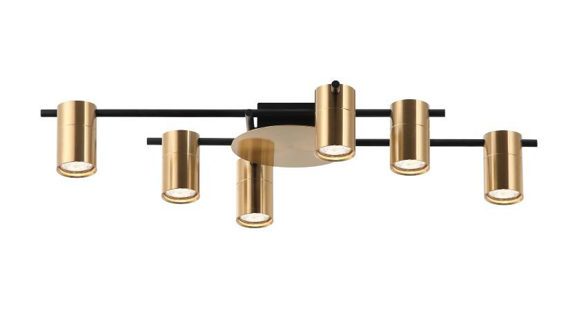Tache Interior Ceiling Adjustable Spot Light GU10 X 6 Brass OD720mm H120mm