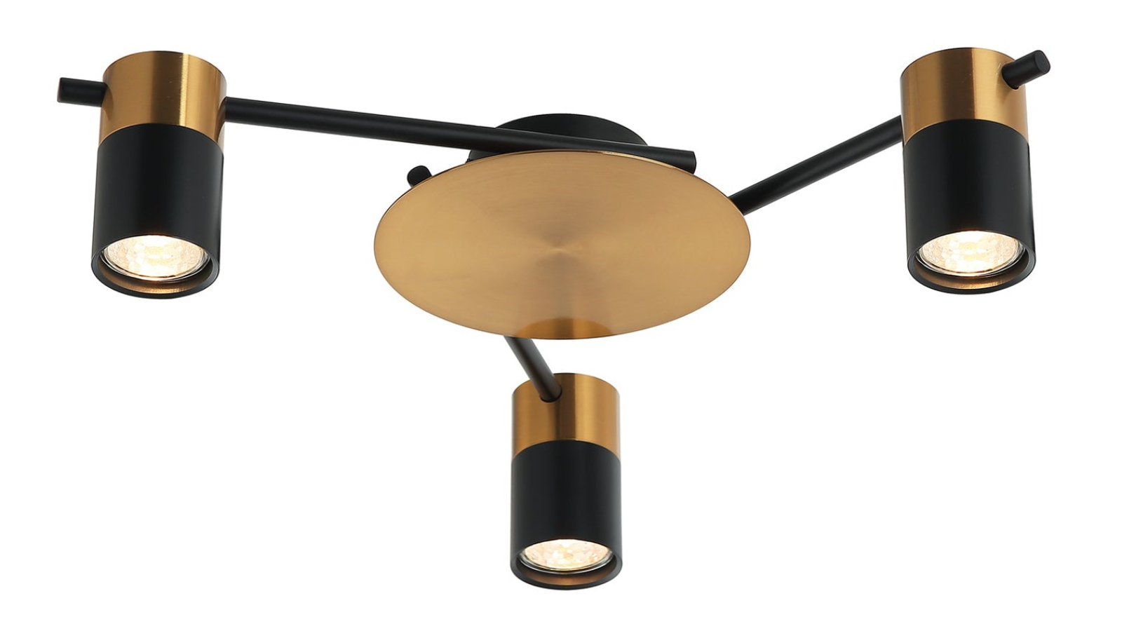 Tache Interior Ceiling Adjustable Spot Light GU10 X 3 Brass & Matte Black OD510mm H120mm