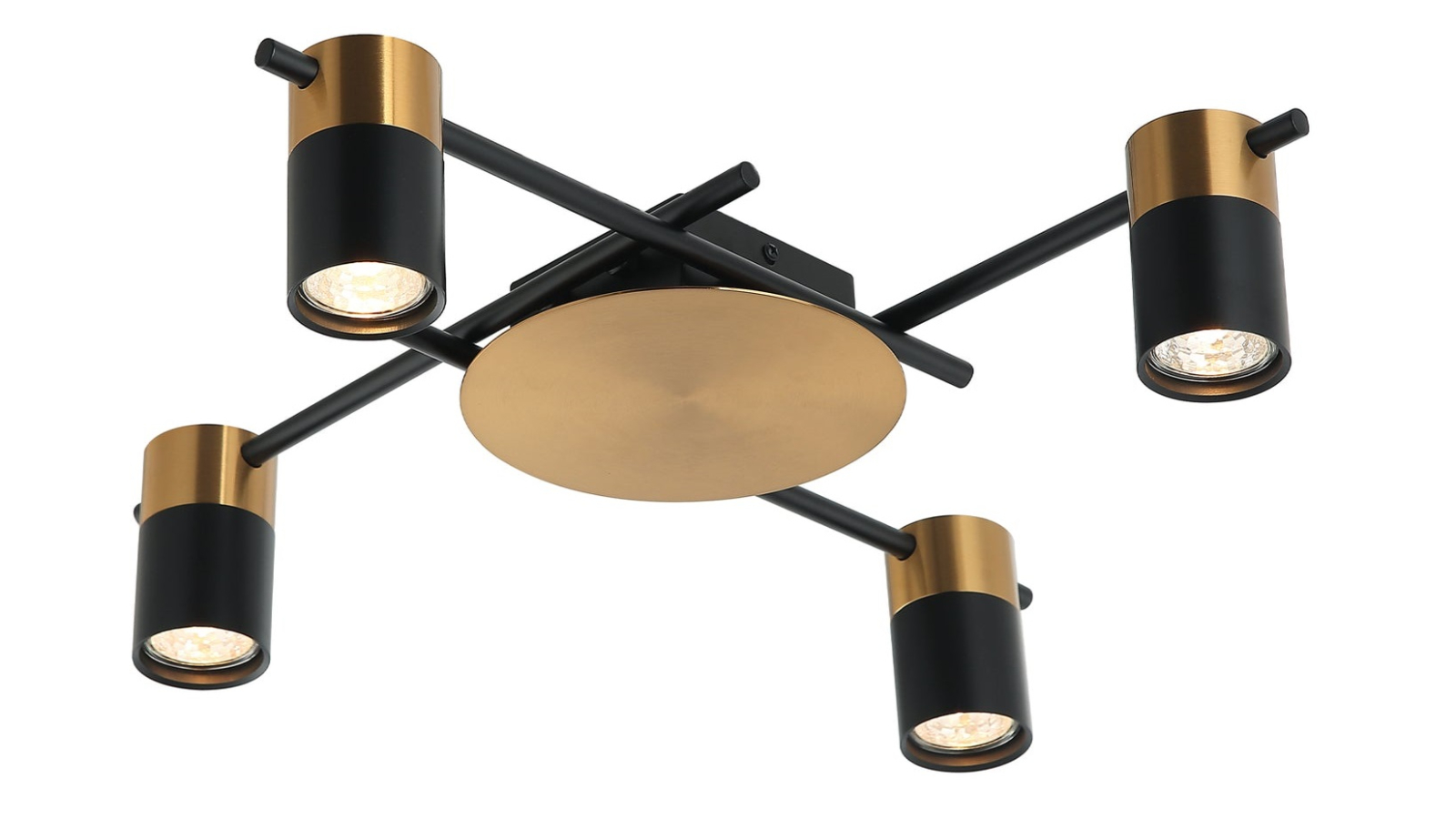 Tache Interior Ceiling Adjustable Spot Light GU10 X 4 Brass & Matte Black OD520mm H120mm