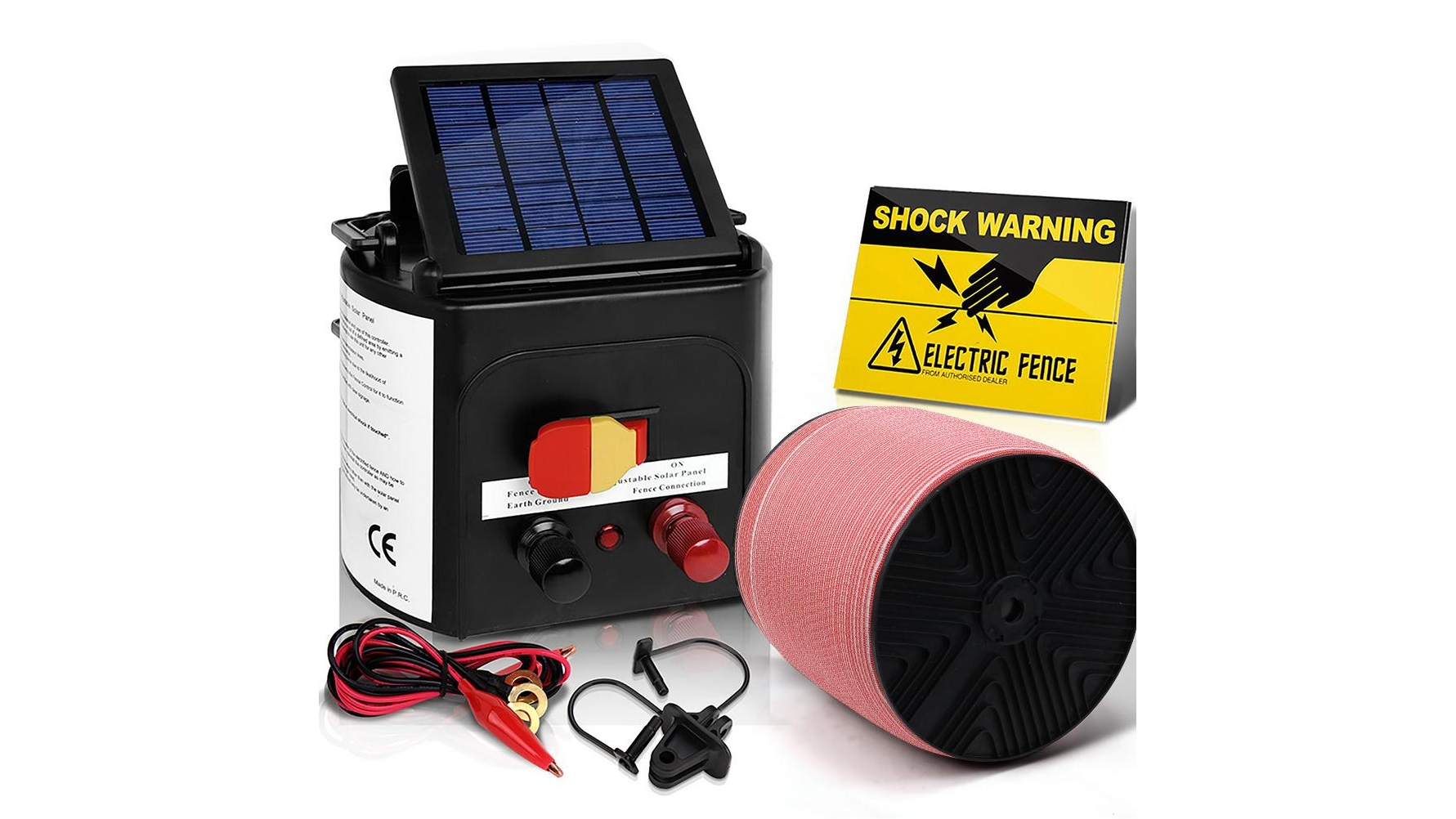 Giantz 5km Fence Energiser + 1.2km Tape