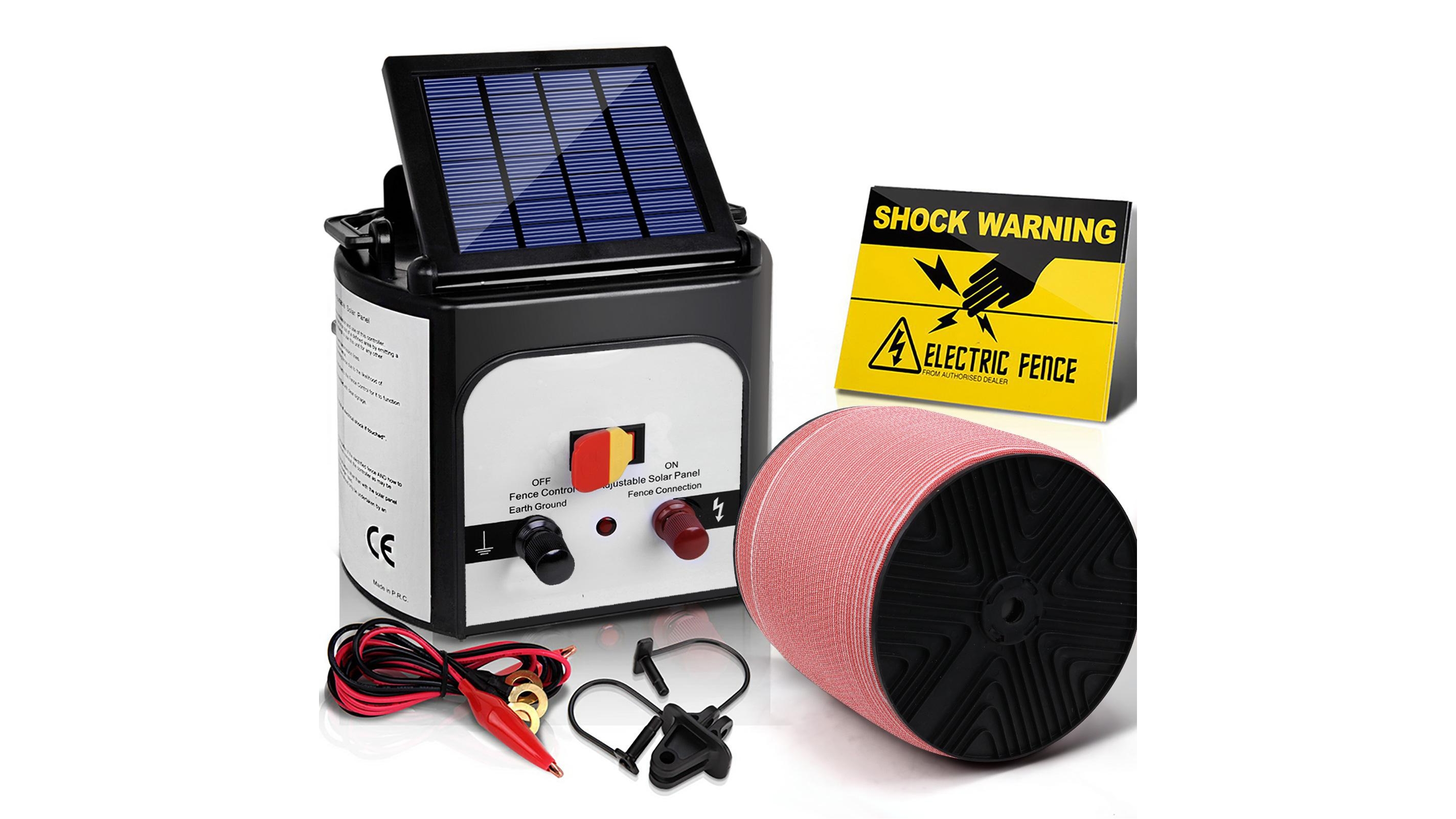 Giantz 8km Fence Energiser + 1.2m Tape