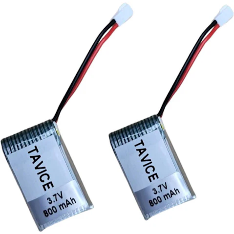 BatteryMate Pack of 2 Tavice 3.7V 800mAh LiPo Battery