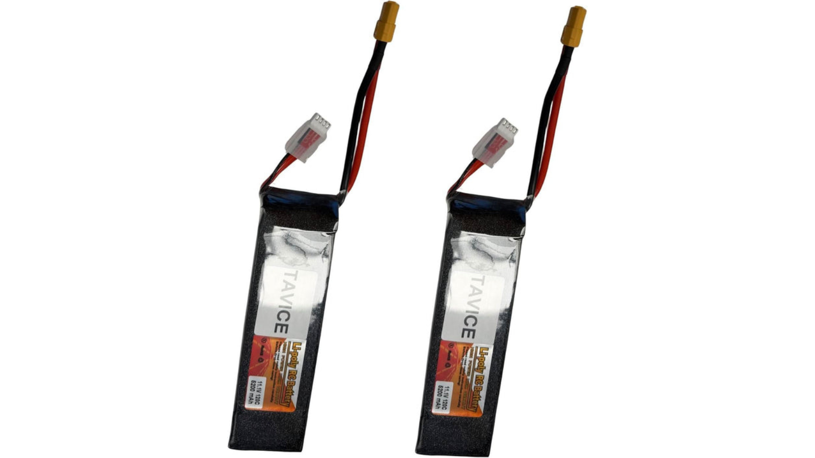 BatteryMate Pack of 2 Tavice 11.1V 5200mAh 120C 3S LiPo Battery with XT60 Connector