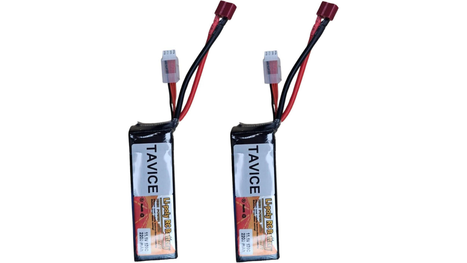 BatteryMate Pack of 2 Tavice 11.1V 120C 3S LiPo Battery Replacement with Deans Connector
