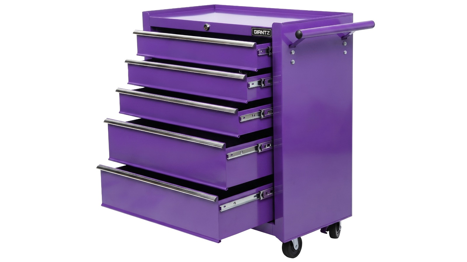 Giantz 5-Drawer Tool Chest Trolley Cabinet - Purple | Harvey Norman