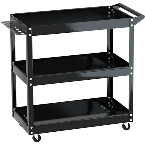 Giantz 3-Tier Tool Cart Trolley - Black