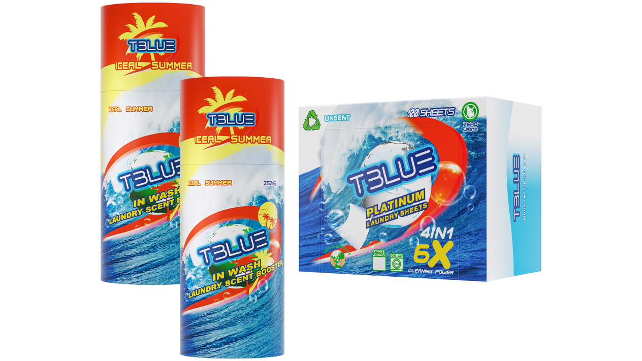 TBLUE Deal Summer 250g In-Wash Scent Booster Twin Pack + Laundry 100 Sheets Bundle