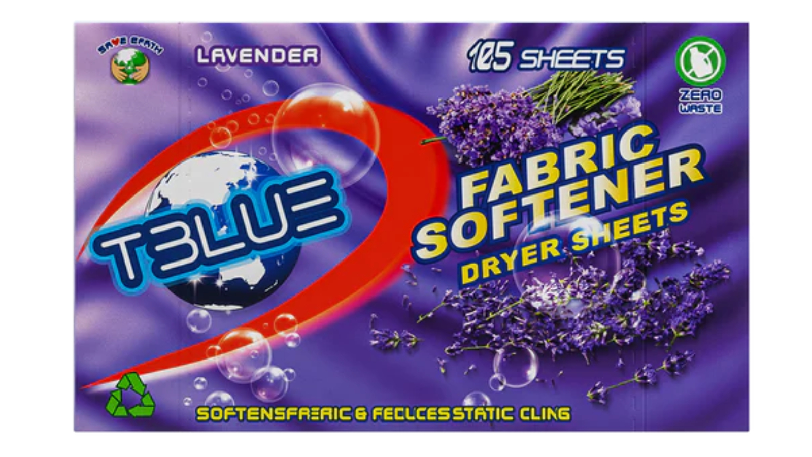 TBLUE 105 Fabric Softener Dryer Sheet Twin Pack - Lavender