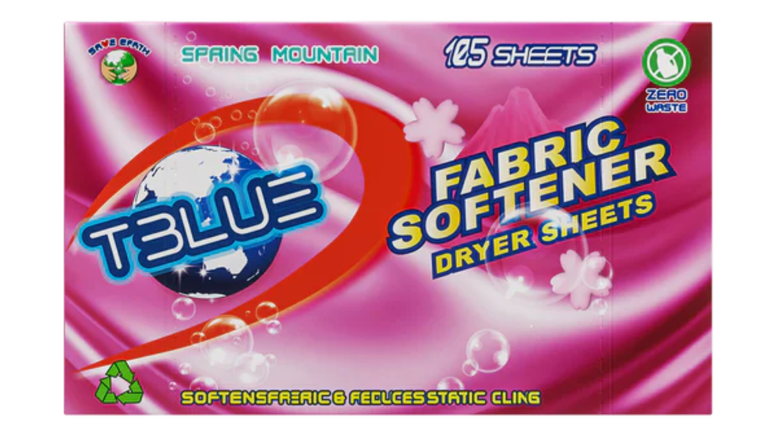 TBLUE 105 Fabric Softener Dryer Sheet Twin Pack - Spring Mountain