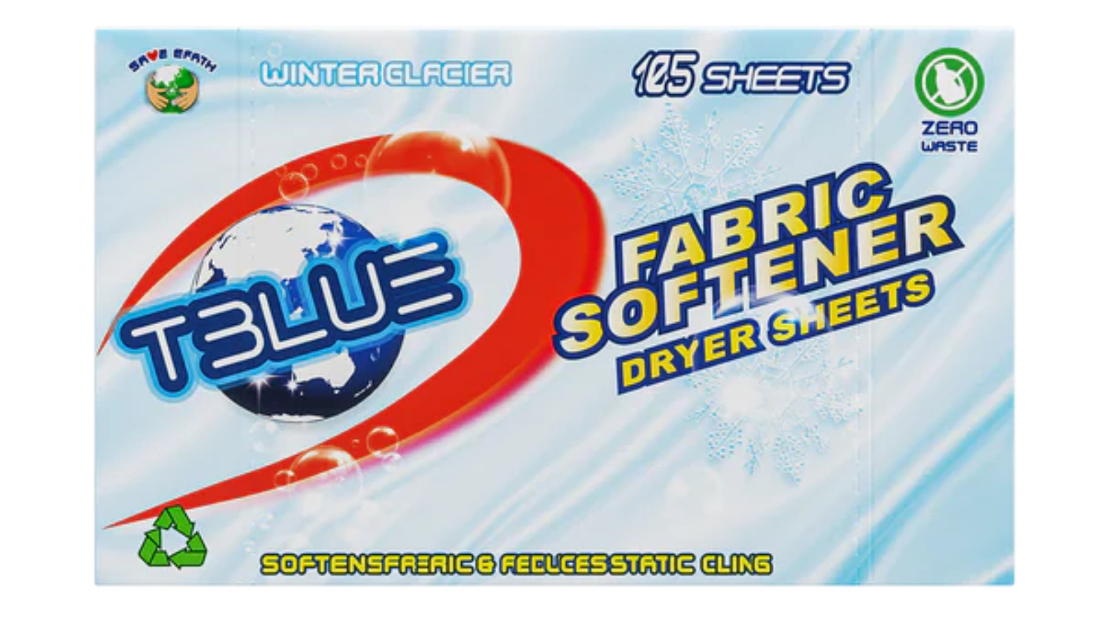 TBLUE 105 Fabric Softener Dryer Sheet Twin Pack - Winter Glacier