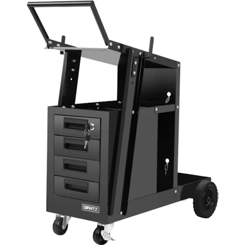 Giantz 4 Drawer Welding Trolley - Black