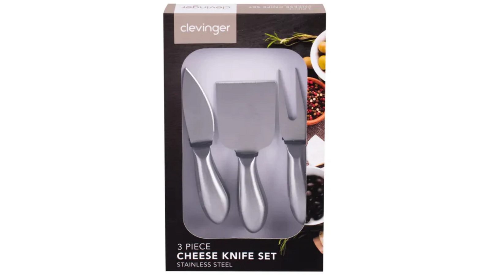 Clevinger Belmont 3 Piece Stainless Steel Cheese Knife Set