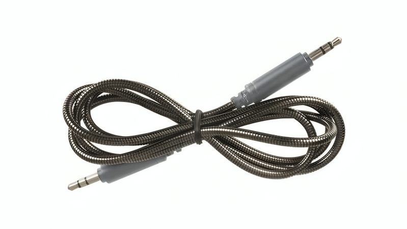 Latest Buys Stereo Stainless Armoured Audio Cable - 1metre