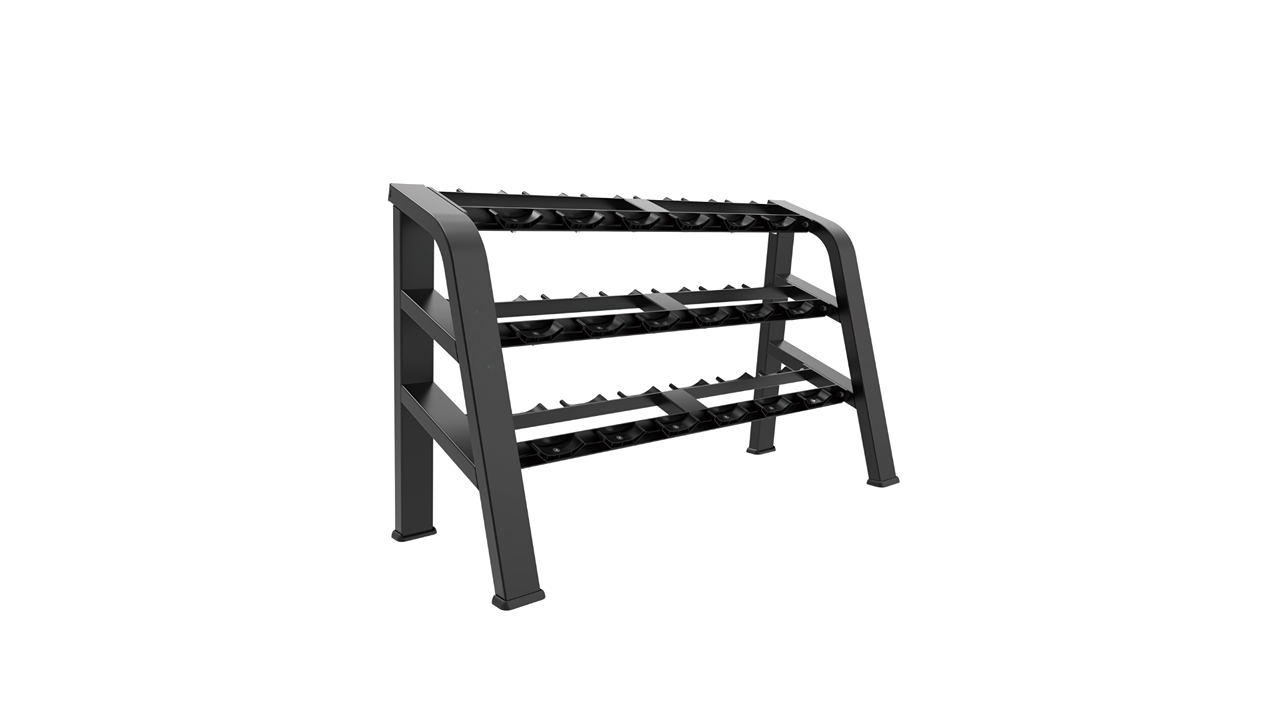 Fitness Hero 3-Tier Synergy Series 9 Pair Round Dumbbells Rack