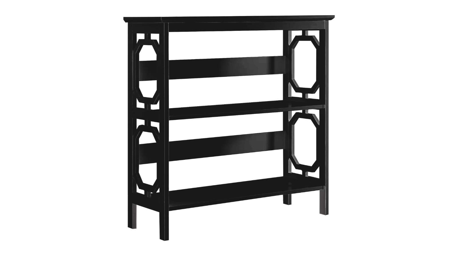 Sarantino 3Tier Laurel Bookcase Black Harvey Norman