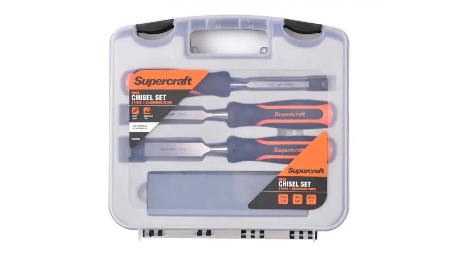 Supercraft 3 Piece Wood Chisel with Case Set