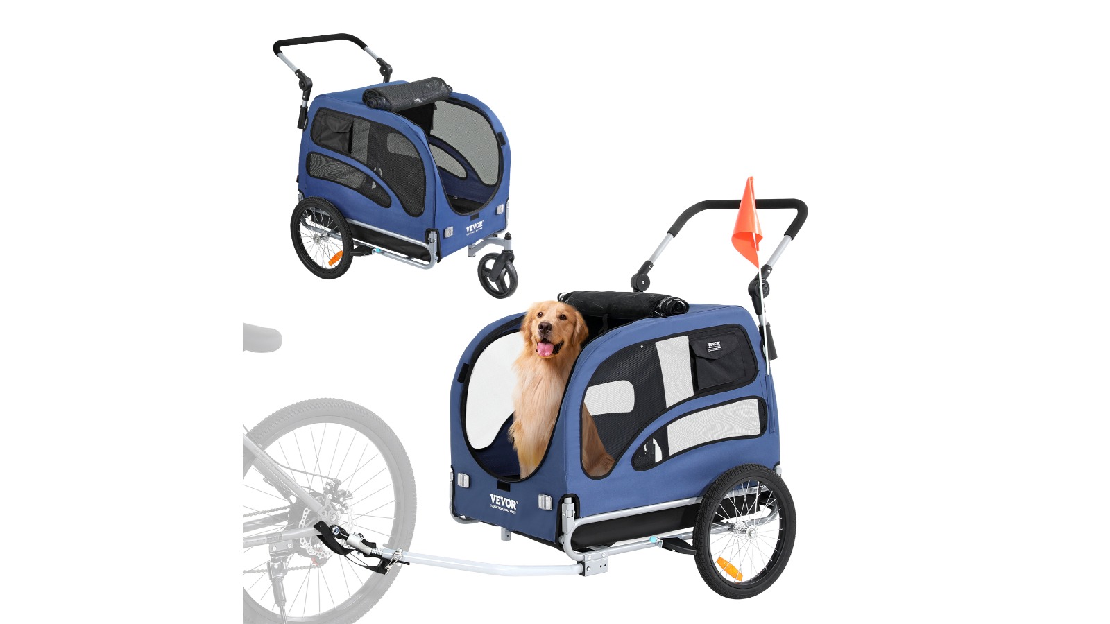 Vevor Pet Bicycle Trailer and Stroller - 45kg