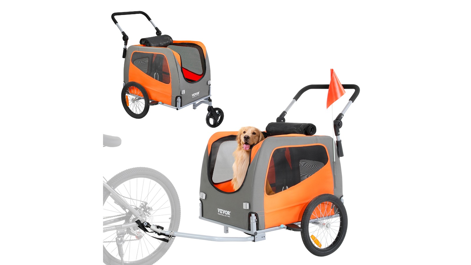 Vevor Pet Bicycle Trailer and Stroller - 30kg