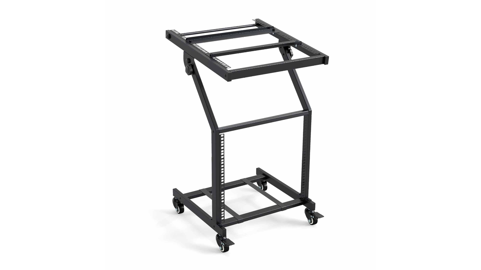Costway 9U DJ Gear Stand with Adjustable Crossbar