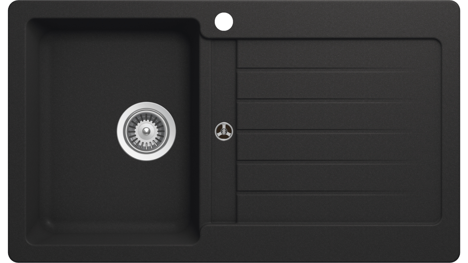 Schock Typos D100 Single Left Hand Bowl Sink - Onyx