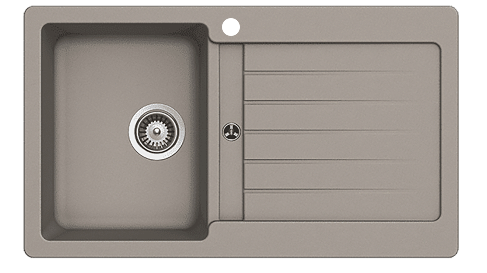 Schock Typos D100 Single Left Hand Bowl Sink - Concrete