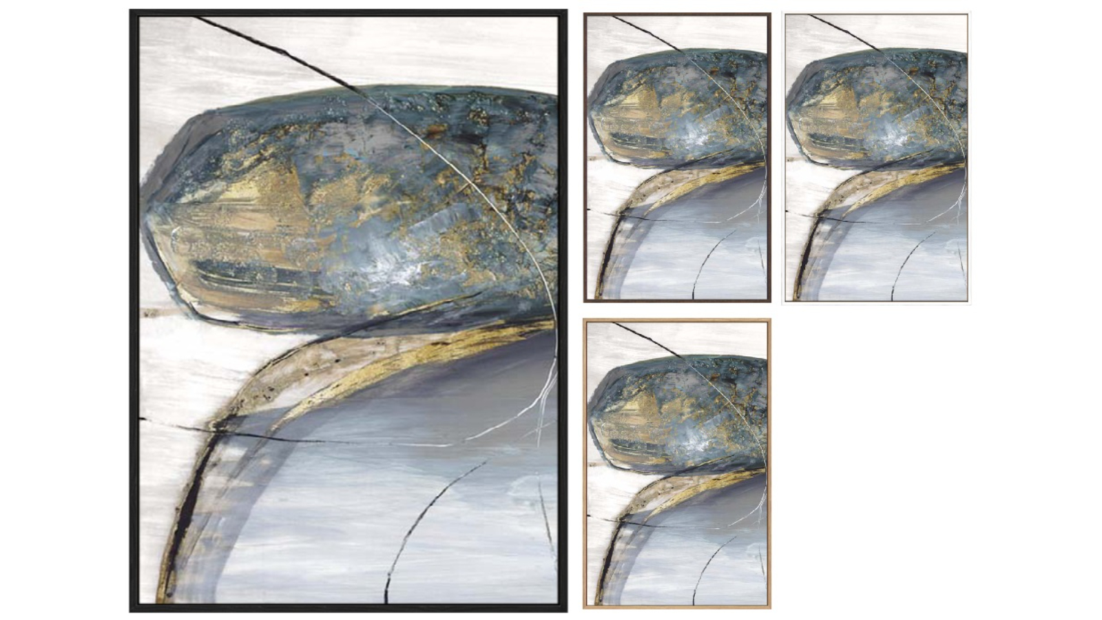La Grolla Teal Stones I Gallery Wall Art