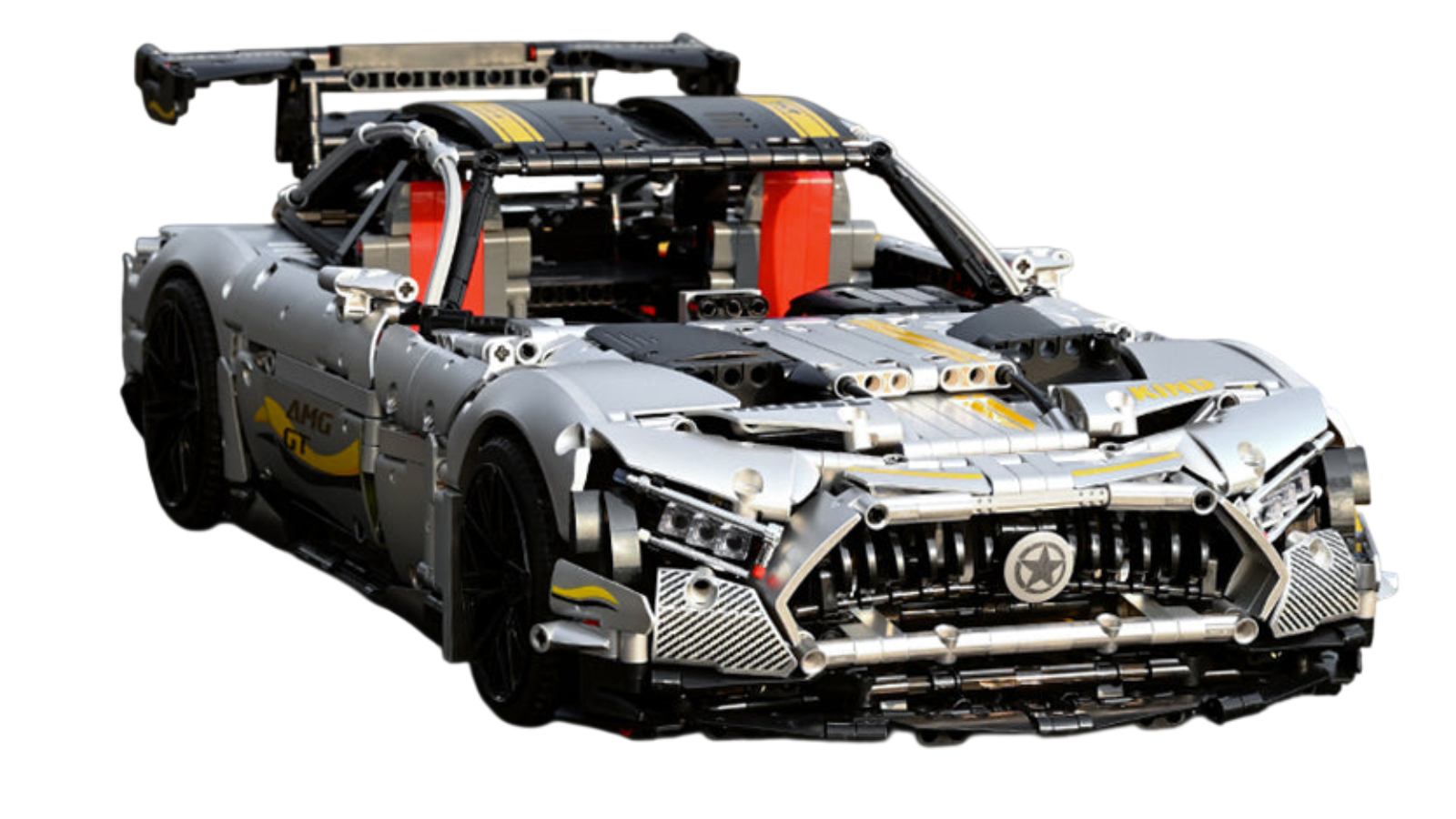 Mould King 2872 Piece Black Plating Motor AMG GT R Toy