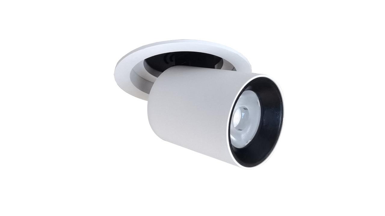 CLA 10W Tele IP20 LED Tri-CCT Retractable Dimmable Cut Out Downlight - White