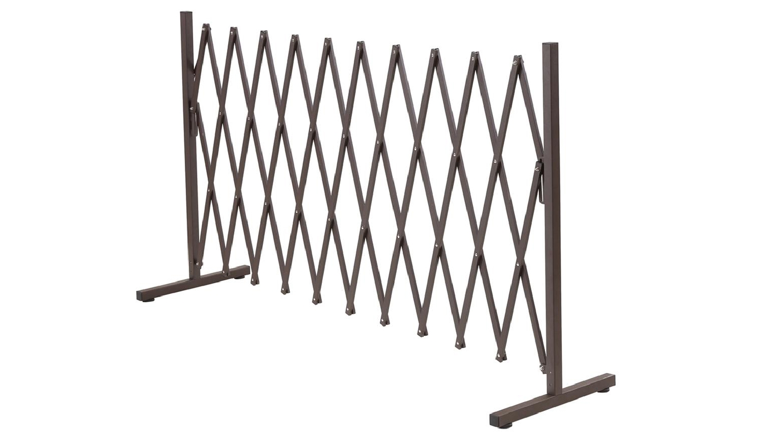 Expandable Steel Safety Barrier - Brown