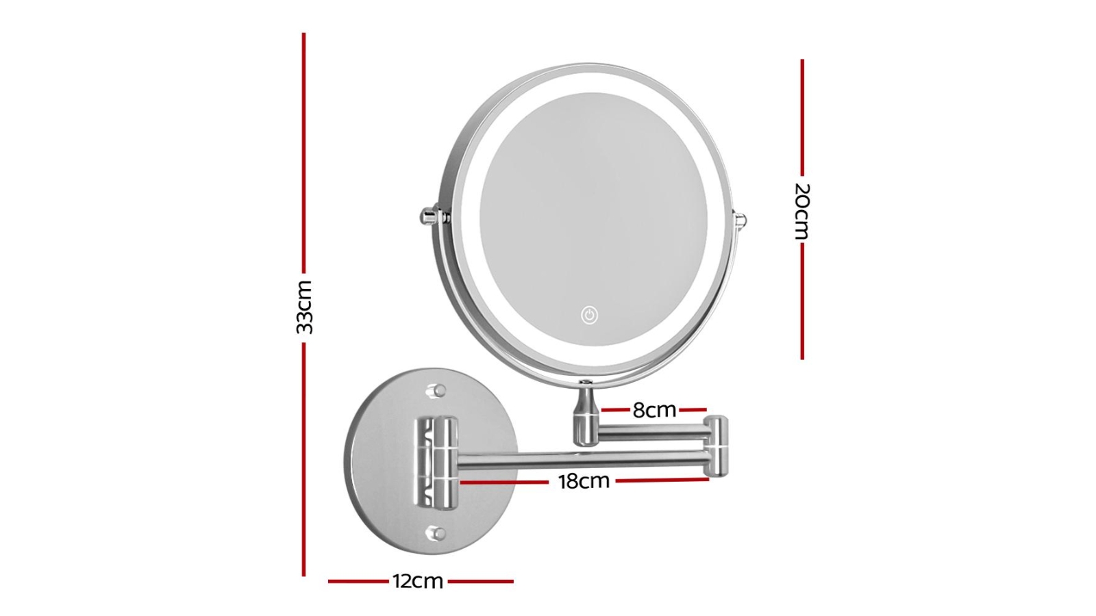Embellir Makeup Mirror 10x Magnifying Extendable Glass Harvey Norman