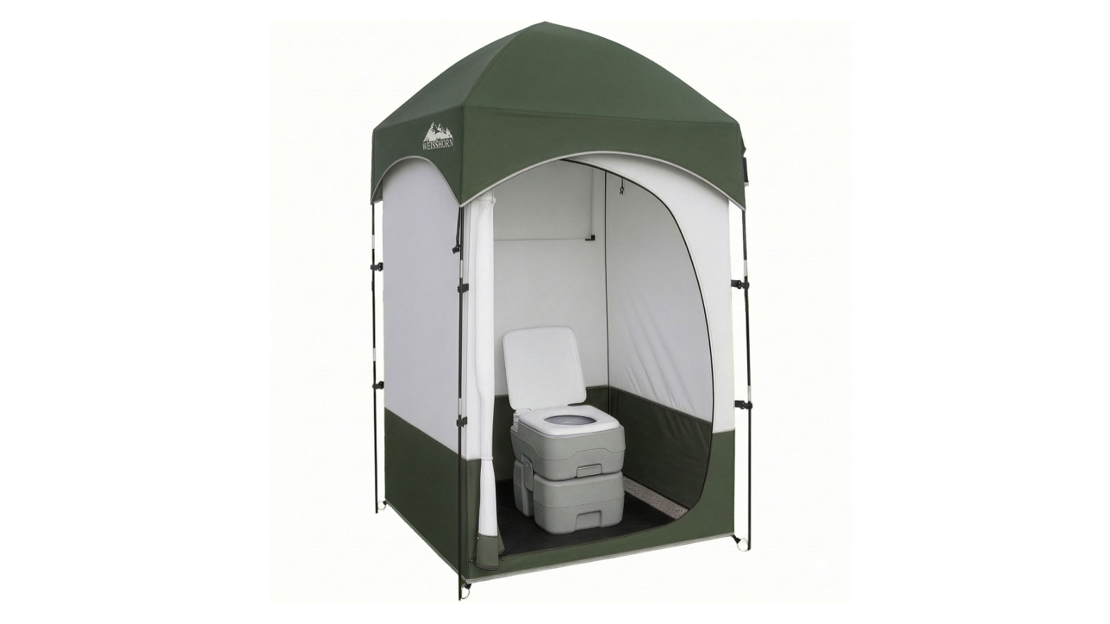 Weisshorn Portable Camping Toilet and Shower Tent Set - 20 Litre