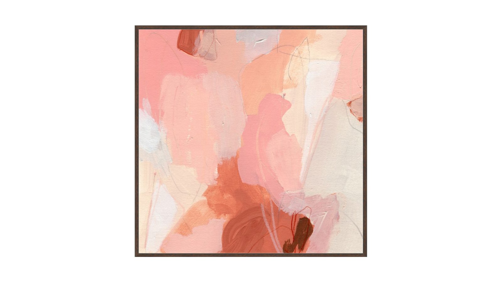 La Grolla Terracotta Cloud II Walnut Gallery Wall Art - 87 x 87cm ...