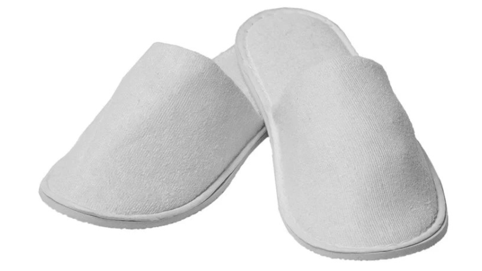 Compass Pack of 100 Terry Cotton Slip-on Pair Slipper - White