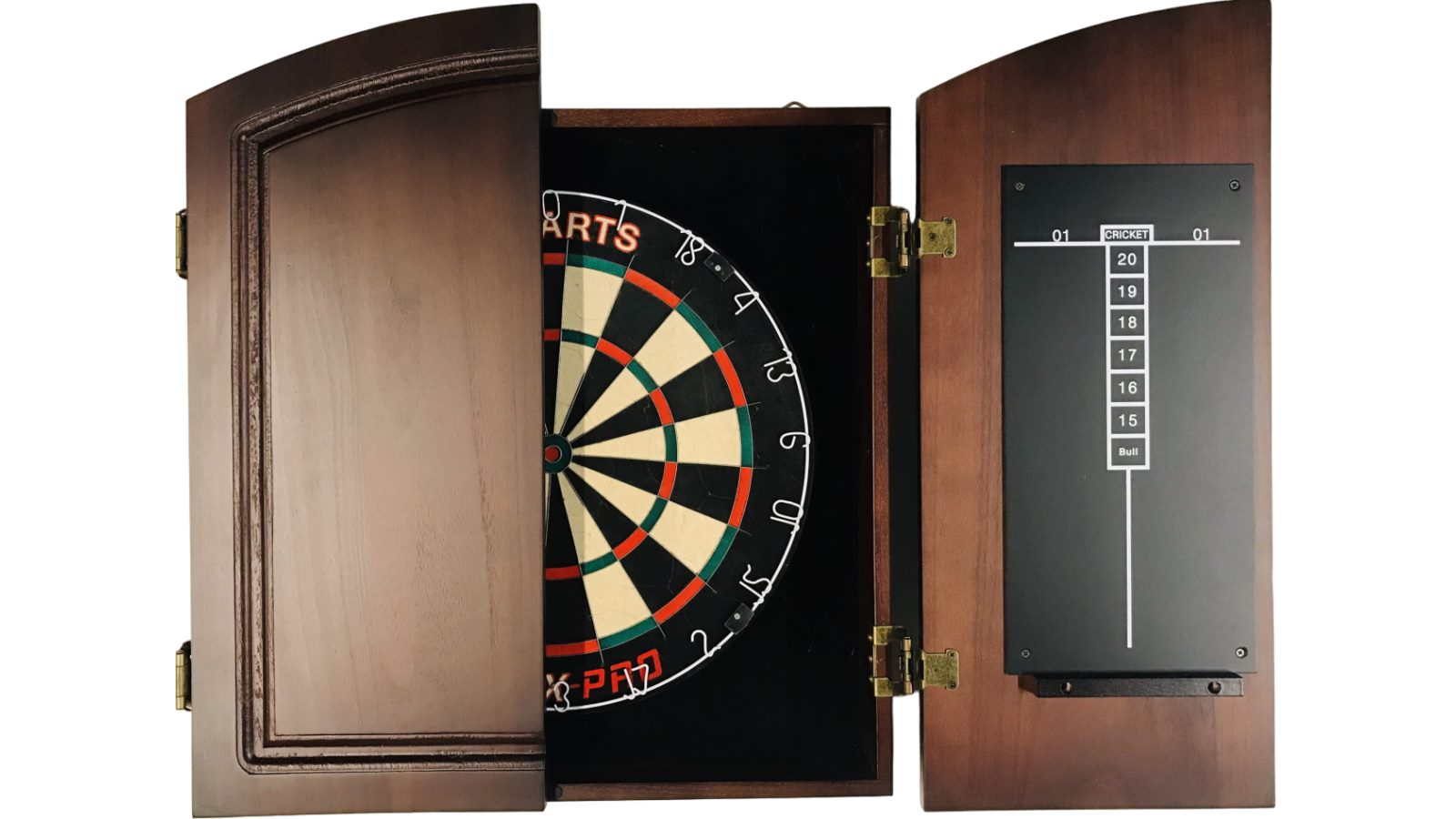 Tex Pro Blade Solid Wood Cherry Cabinet and Darts Board Set 