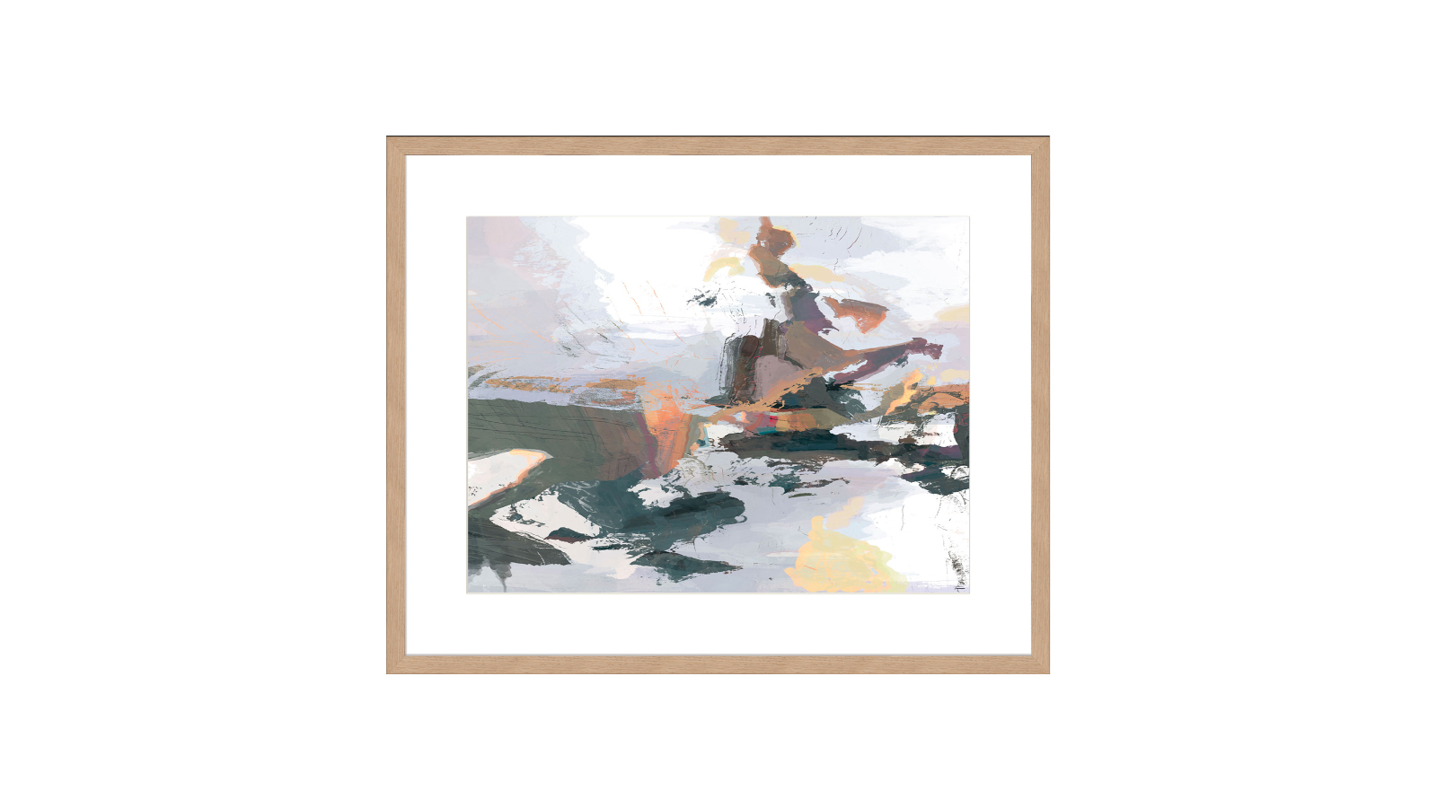 La Grolla Textures I Natural Frame Wall Art - 96 x 76cm