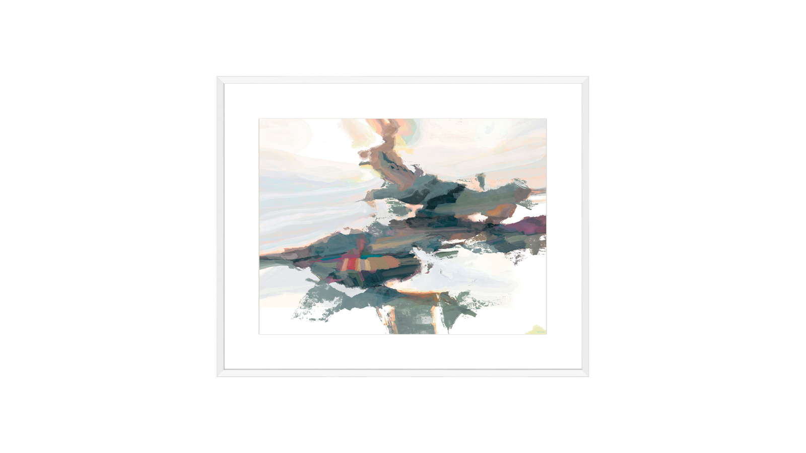 La Grolla Textures II White Frame Wall Art - 104 x 84cm