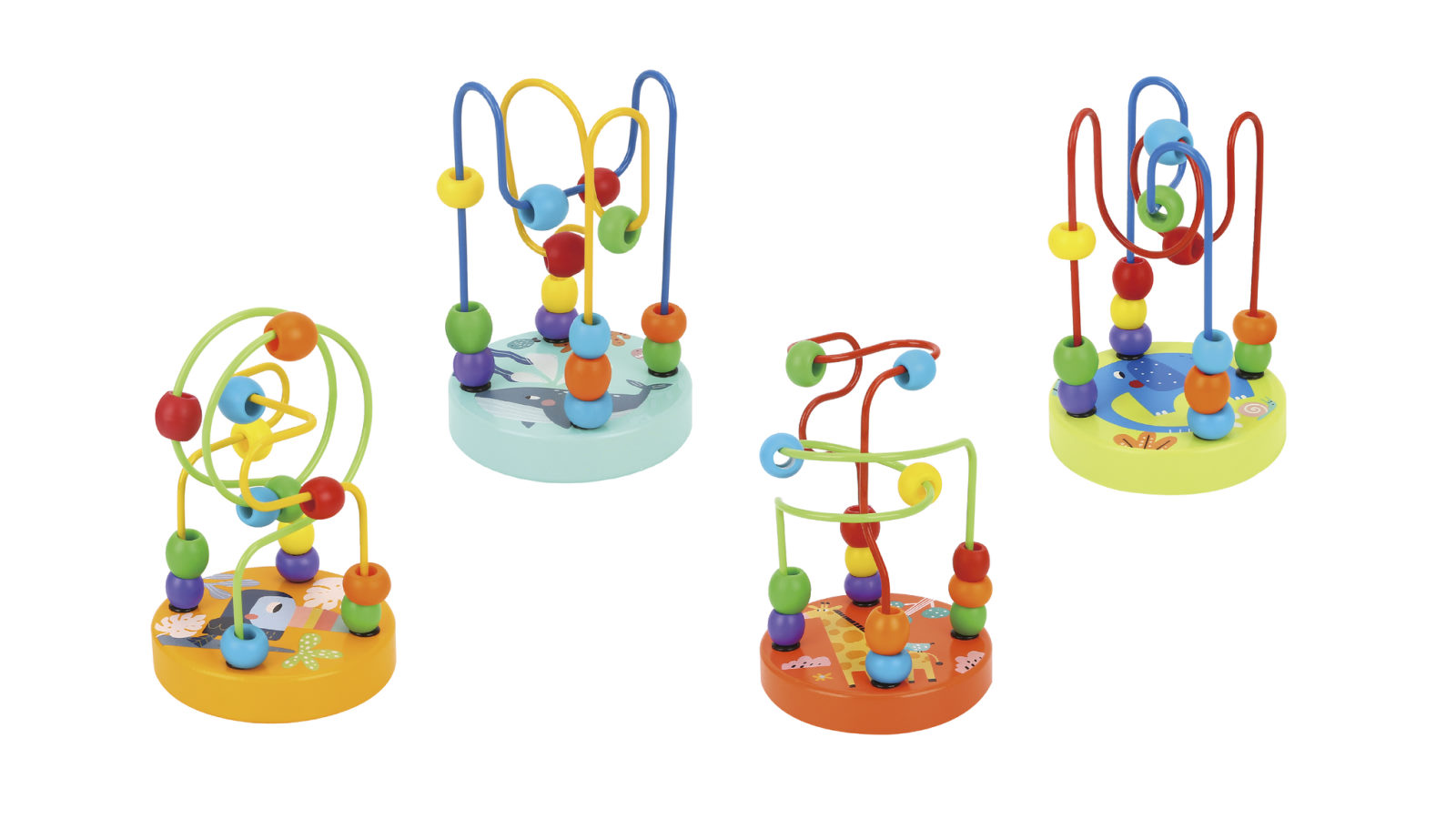 Kaper Kidz Pack of 4 Animal Beads Coaster