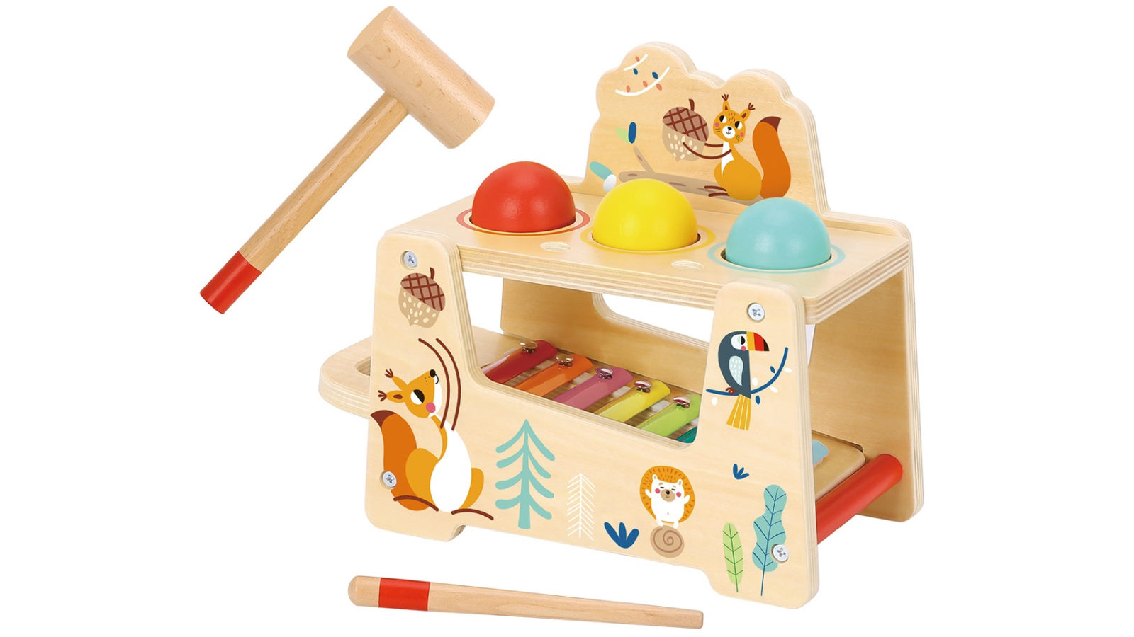 Tooky Toy Pound and Tap Ball Bench With Xylophone