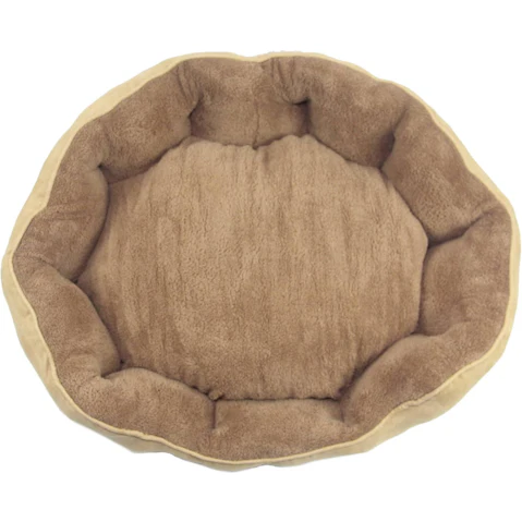 YES4PETS Assorted Colour Washable Fleece Soft Large Pet Bed Red/Grey/Beige 80 cm x 60 cm x 22 cm