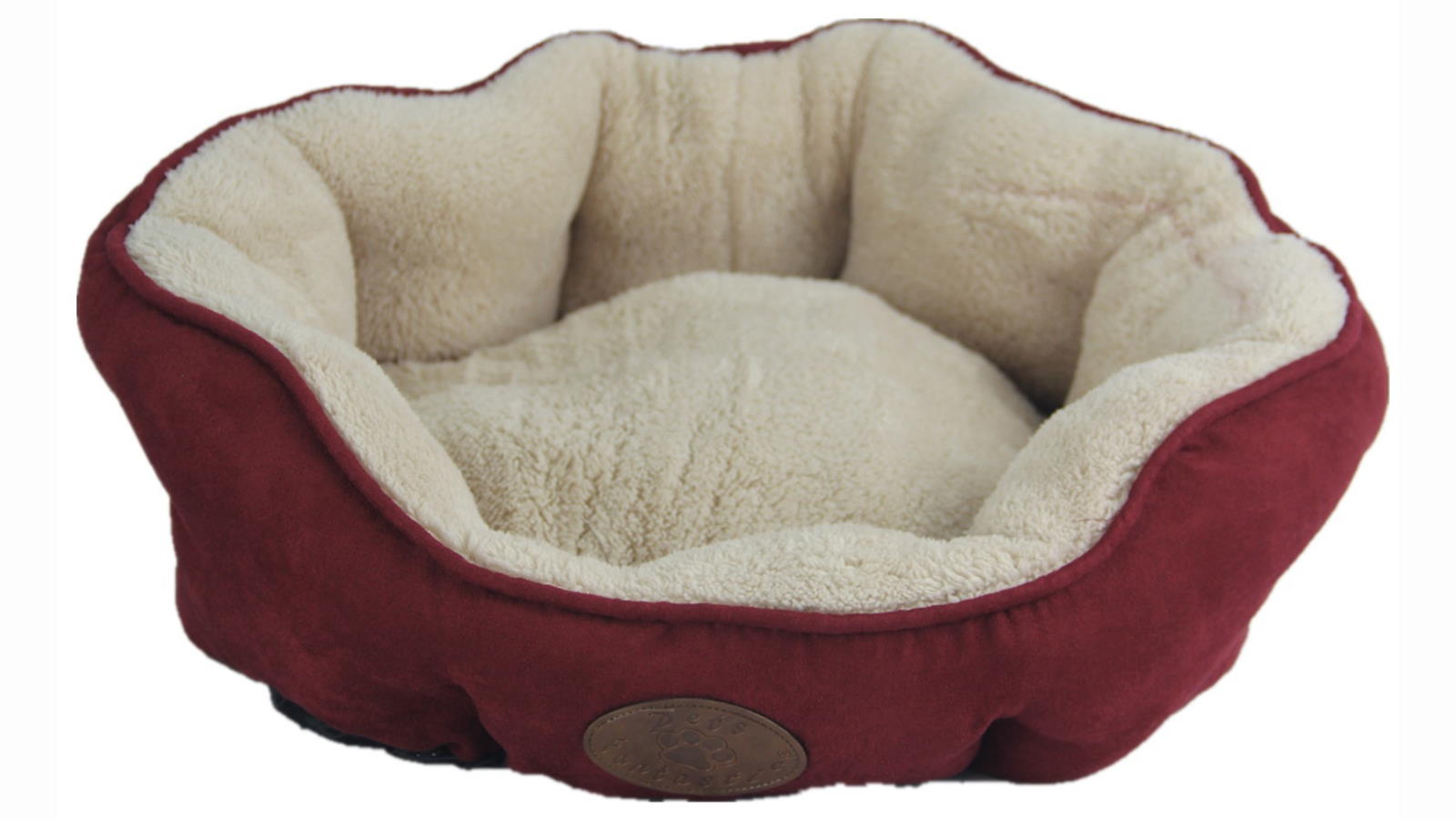 YES4PETS Assorted Colour Fleece Soft Pet Bed - Red/Grey/Beige