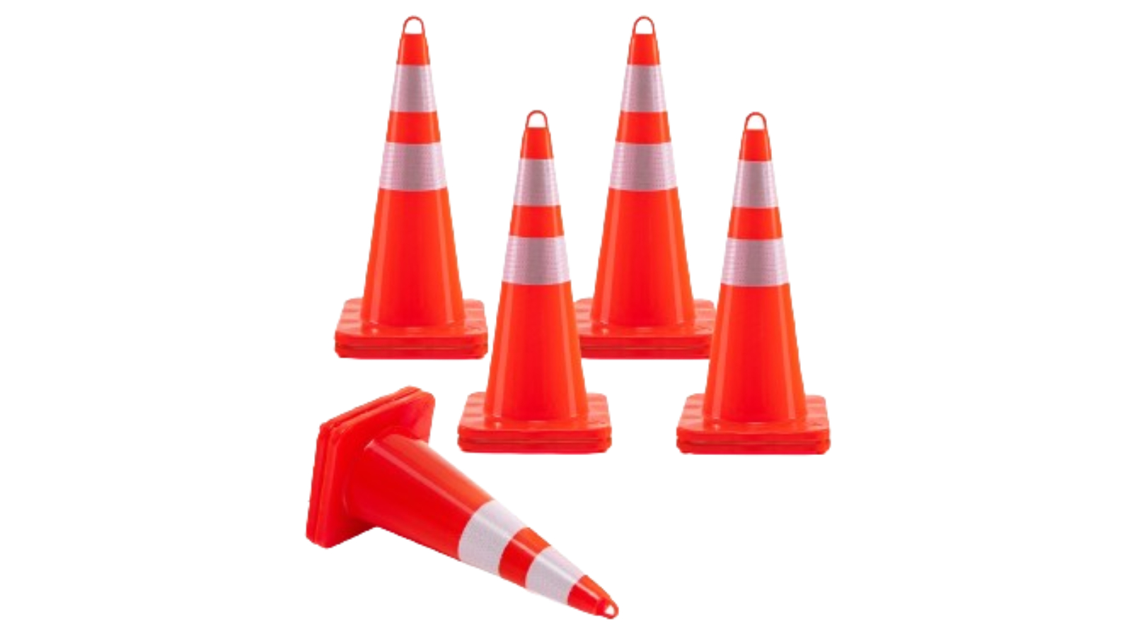 Costway 10 Stackable with Reflective Band Handle Traffic Safety Cone ...