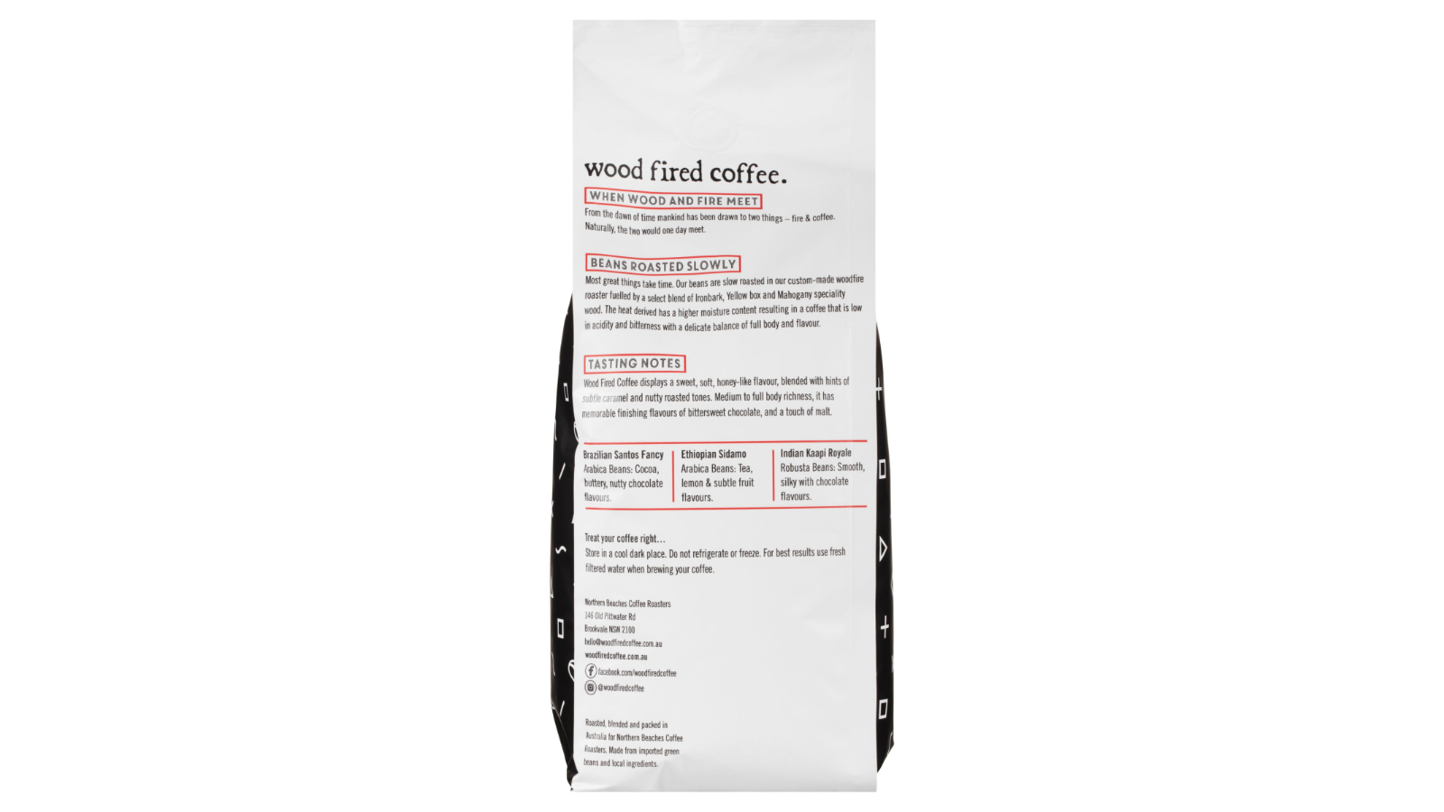 Wood Fired Coffee Premium Blend Beans 1kg Harvey Norman