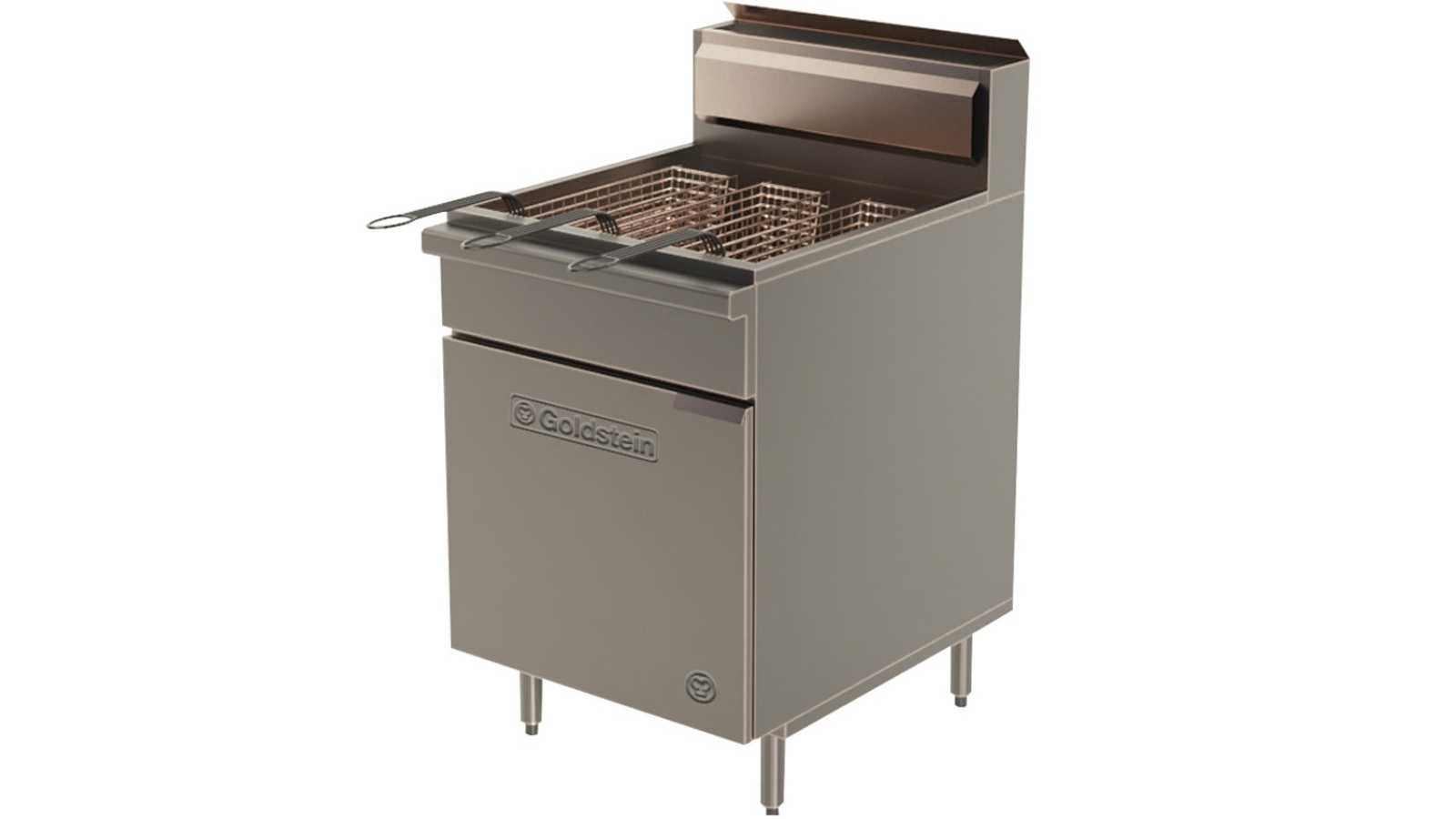 Goldstein TGF24ML Turbo-Tube Single Pan Gas Fryer - 56.5 x 35.5 x 20.3cm