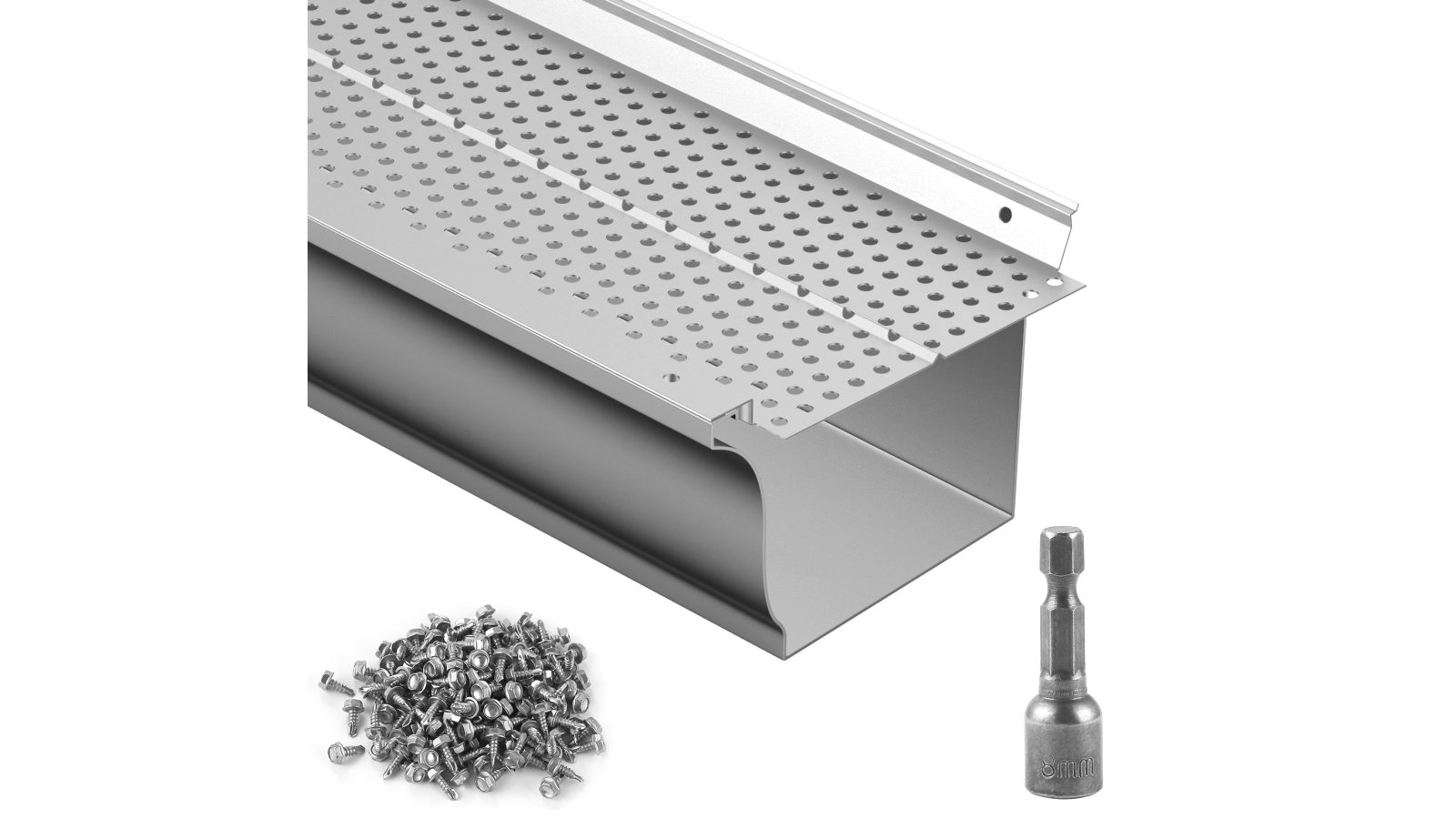 Vevor 5-inch Wide 208ft Length Cover Mesh Leaf Debris Protection Gutter Guard 