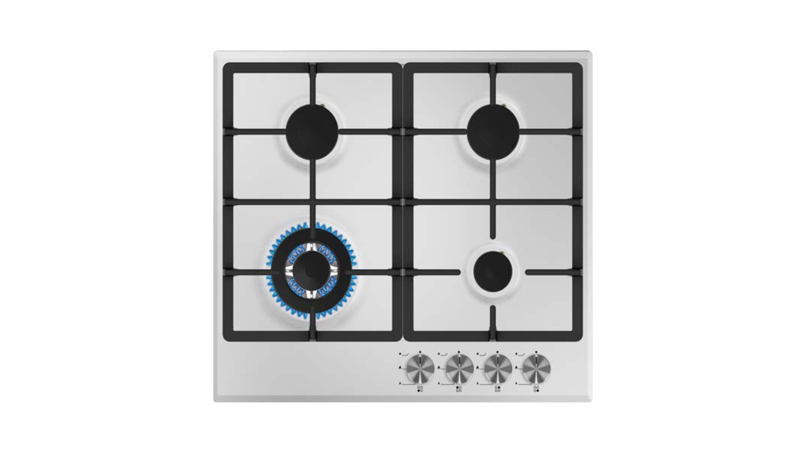 Tisira 60cm TGWF64E 4 Burner Gas Cooktop - Stainless Steel